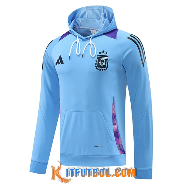 Sudadera De Entrenamiento Capucha Argentina Azul/Violeta 2024/2025