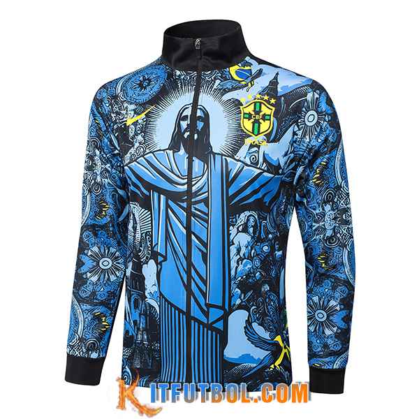 Chaquetas Futbol Brasil Azul/Negro 2024/2025