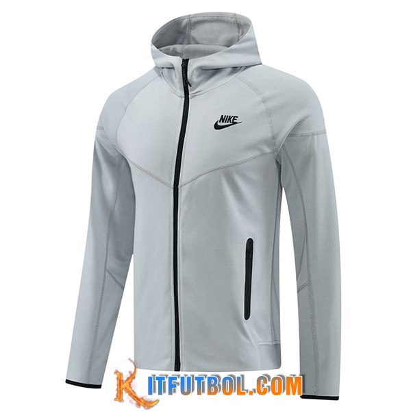 Chaqueta Con Capucha Nike Gris/Negro 2024/2025 -02