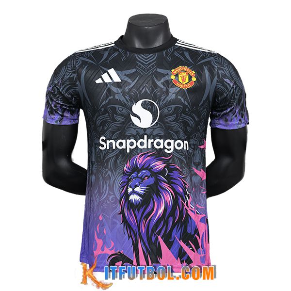 Camisetas De Futbol Manchester United Special Edition Negro/Violeta 2024/2025