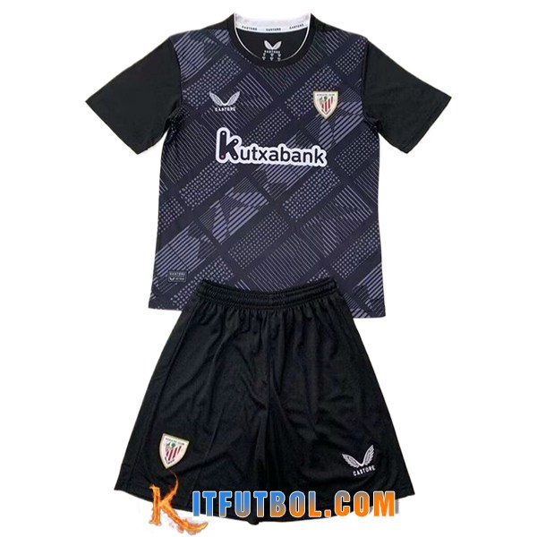 Camisetas De Futbol Athletic Bilbao Ninos Portero Negro 2024/2025