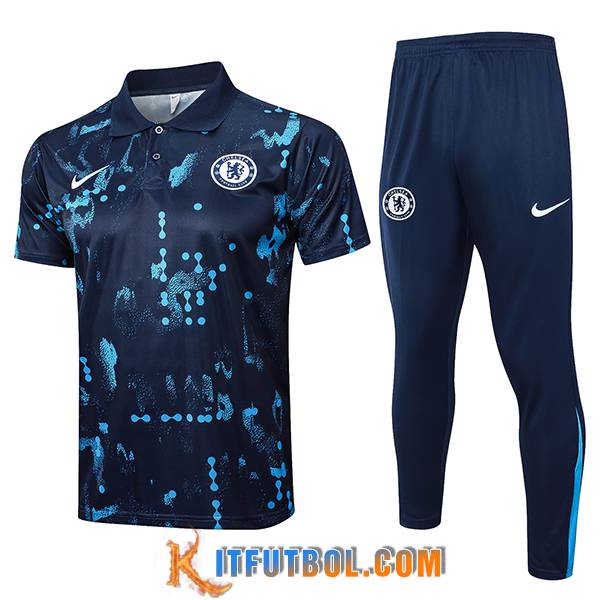 Camiseta Polo FC Chelsea Azul Oscuro 2024/2025