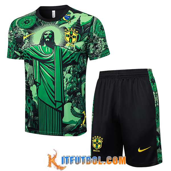Camiseta Entrenamiento Brasil Verde/Negro 2024/2025