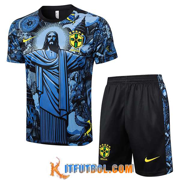 Camiseta Entrenamiento Brasil Azul/Negro 2024/2025