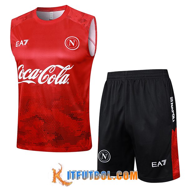 Camiseta Entrenamiento sin mangas SSC Napoli Rojo 2024/2025