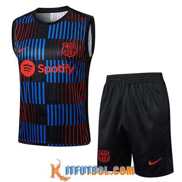 Camiseta Entrenamiento sin mangas FC Barcelona Negro/Azul/Rojo 2024/2025