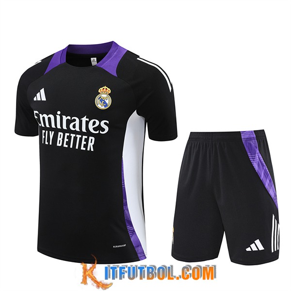 Camiseta Entrenamiento Real Madrid Negro/Blanco/Violeta 2024/2025