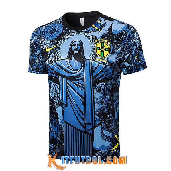 Camiseta Entrenamiento Brasil Azul/Negro 2024/2025
