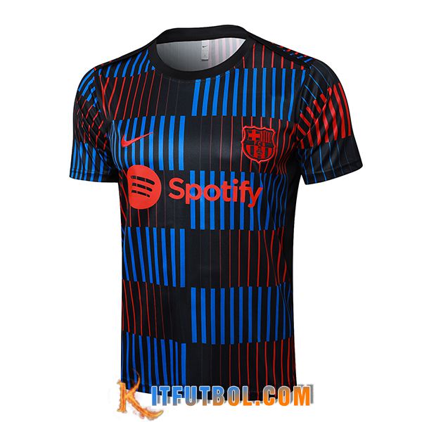 Camiseta Entrenamiento FC Barcelona Negro/Azul/Rojo 2024/2025 -03