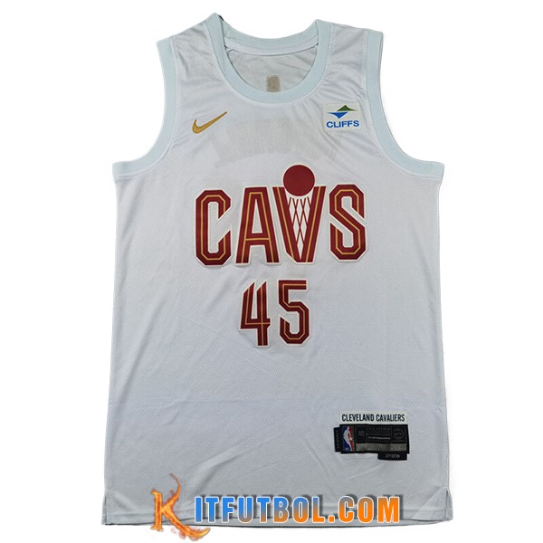 Camisetas NBA Cleveland Cavaliers (MITCHELL #45) 2024/25 Blanco/Rojo