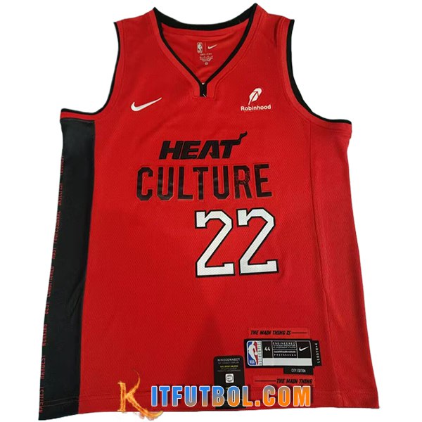 Camisetas NBA Miami Heat (BUTLER #22) 2024/25 Rojo/Negro