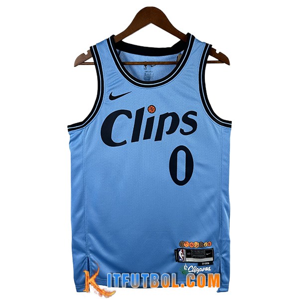 Camisetas NBA Los Angeles Clippers (WESTBROOK #0) 2024/25 Azul/Negro