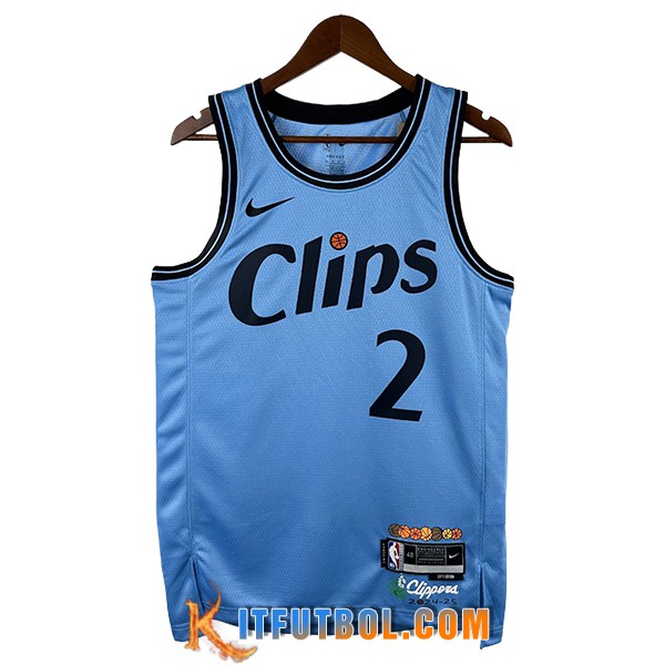 Camisetas NBA Los Angeles Clippers (LEONARD #2) 2024/25 Azul/Negro