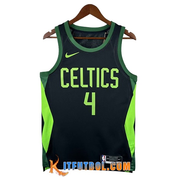 Camisetas NBA Boston Celtics (HOLIDAY #4) 2024/25 Negro/Verde -03