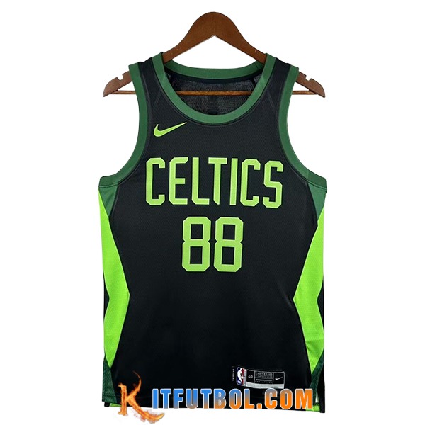 Camisetas NBA Boston Celtics (QUETA #88) 2024/25 Negro/Verde