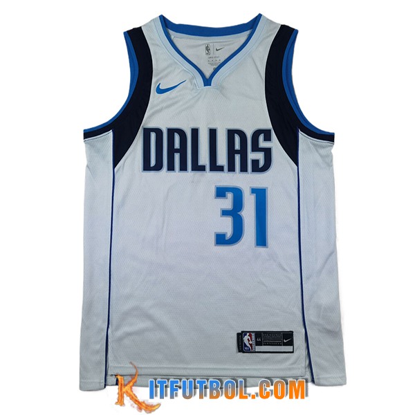 Camisetas NBA Dallas Mavericks (THOMPSON #31) 2024/25 Blanco/Azul/Negro
