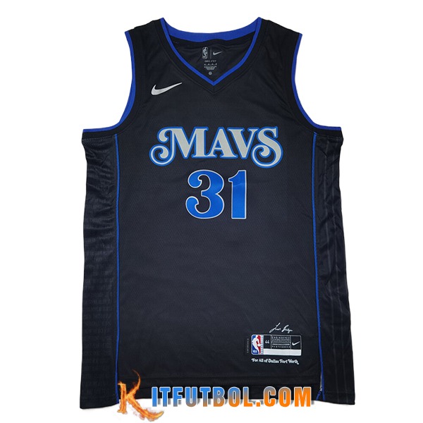 Camisetas NBA Dallas Mavericks (THOMPSON #31) 2024/25 Negro/Azul