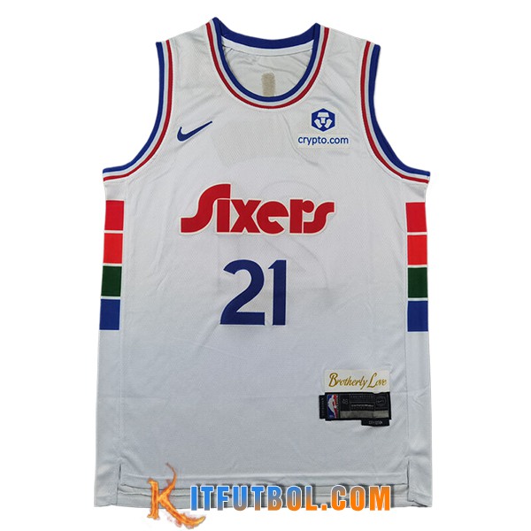 Camisetas NBA Philadelphia 76ers (EMBIID #21) 2024/25 Blanco