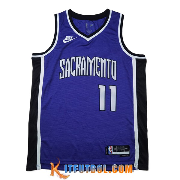 Camisetas NBA Sacramento Kings (SABONIS #11) 2024/25 Violeta/Negro/Blanco -02