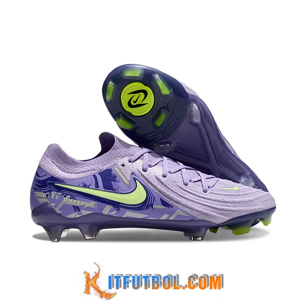Nike Botas De Fútbol Phantom Luna Elite NU FG Violeta/Verde -03