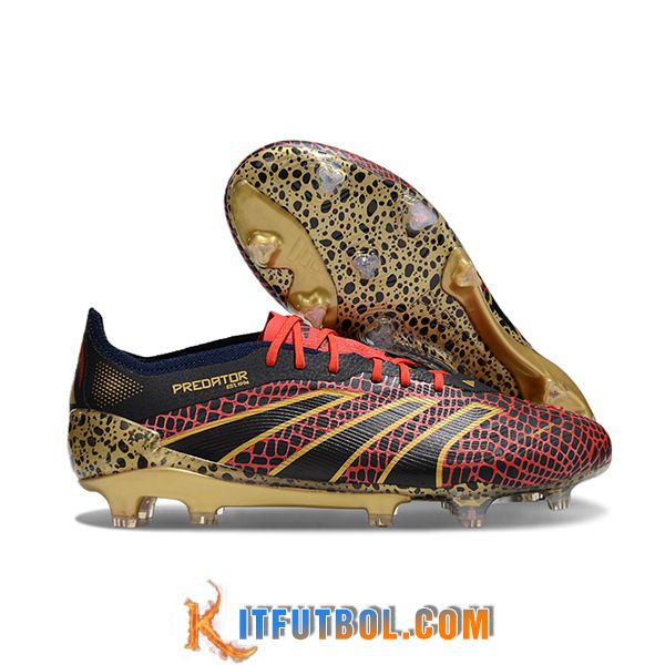 Adidas Botas De Fútbol Predator Elite FG Negro/Amarillo/Rojo