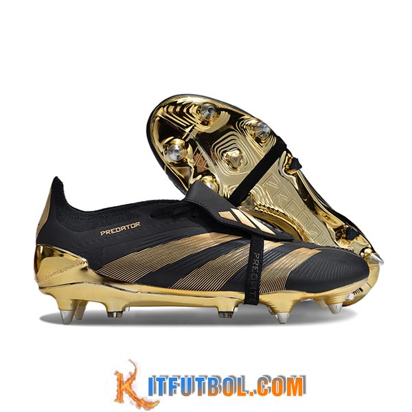 Adidas Botas De Fútbol Predator Elite Tongue SG Negro/Amarillo