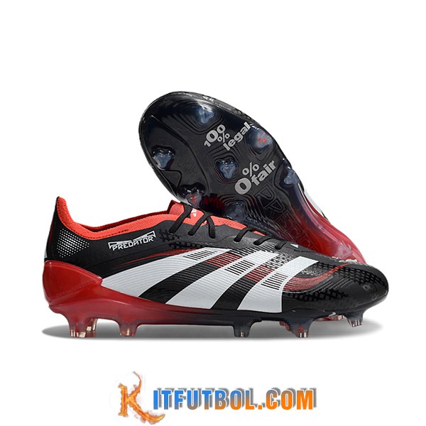 Adidas Botas De Fútbol 25 Predator Elite FG Negro/Rojo/Blanco