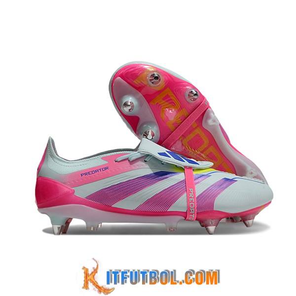 Adidas Botas De Fútbol Predator Elite Tongue SG Gris/Rosa