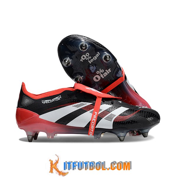 Adidas Botas De Fútbol 25 Predator Elite Tongue SG Negro/Naranja/Blanco