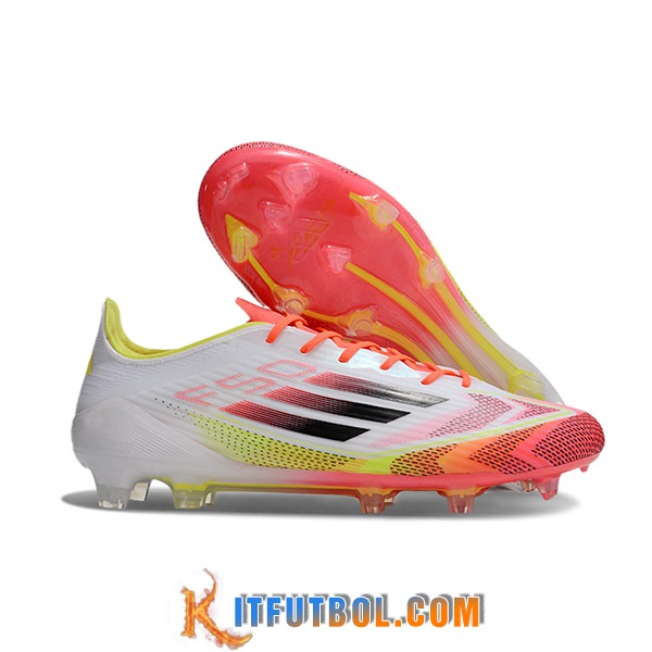 Adidas Botas De Fútbol F50 ELITE FG Blanco/Amarillo/Naranja/Negro