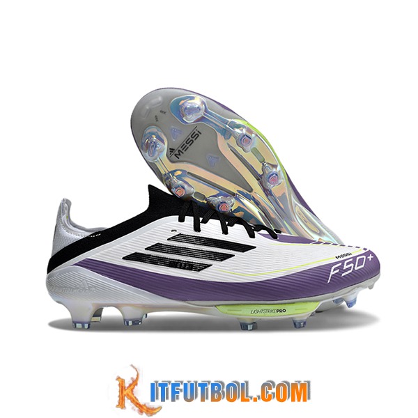 Adidas Botas De Fútbol F50+.1 FG Blanco/Violeta/Negro