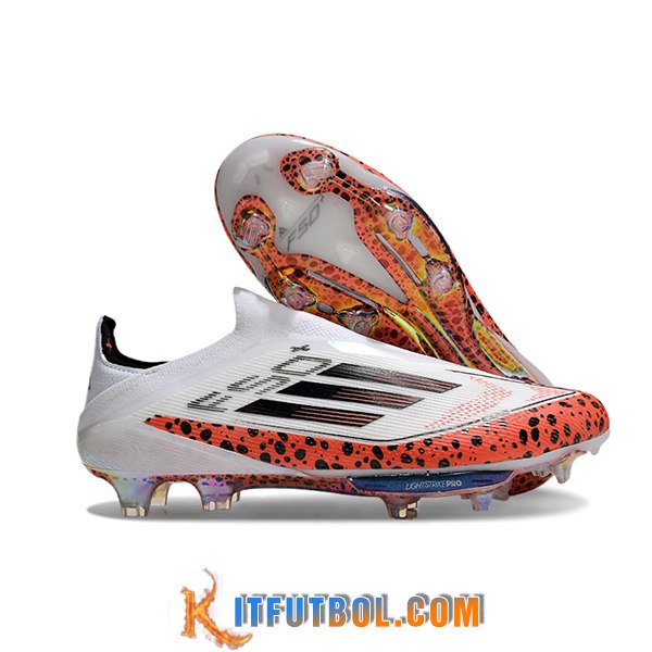 Adidas Botas De Fútbol F50+ FG Blanco/Negro/Naranja