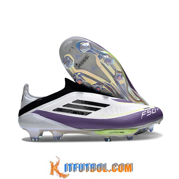 Adidas Botas De Fútbol F50+ FG Blanco/Violeta/Negro