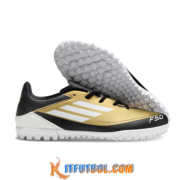 Adidas Botas De Fútbol F50 CLUB TF Amarillo/Negro/Blanco
