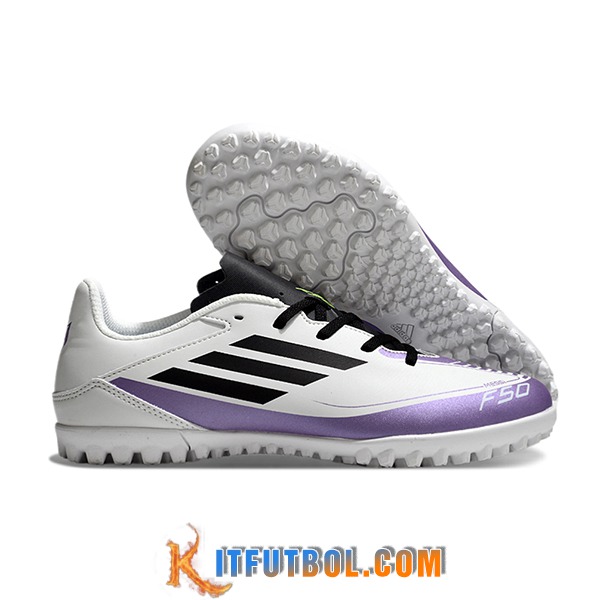 Adidas Botas De Fútbol F50 CLUB TF Blanco/Violeta/Negro