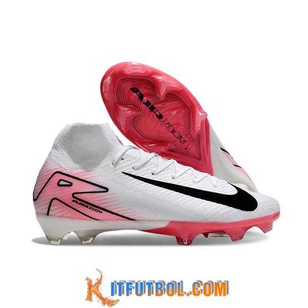 Nike Botas De Fútbol Air Zoom Mercurial Superfly IIX Elite FG Blanco/Rosa/Negro