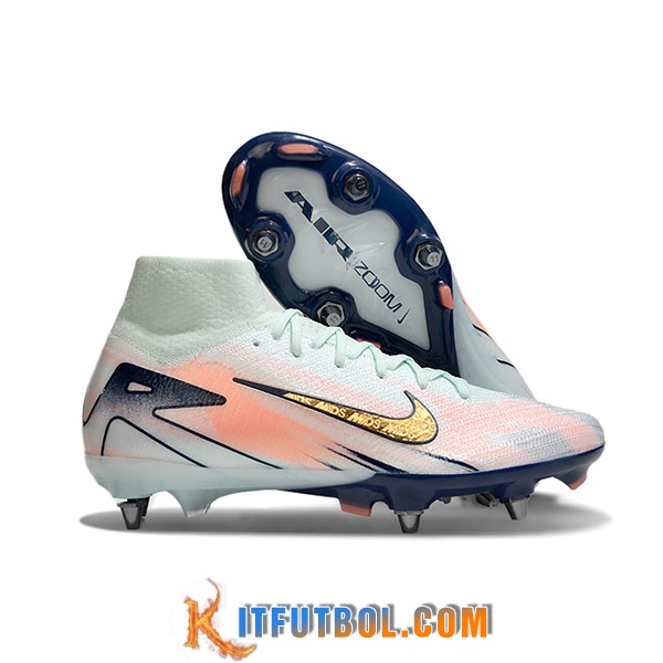Nike Botas De Fútbol Air Zoom Mercurial Superfly IIX Elite SG Gris/Azul/Naranja