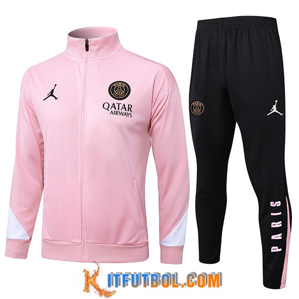 Chandal Equipos De Futbol Chaquetas PSG Rosa/Blanco 2024/2025