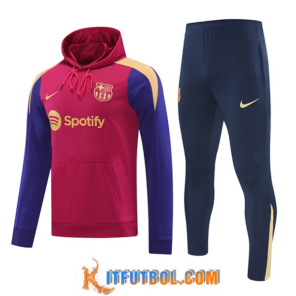 Chaqueta Con Capucha Chandal Rompevientos FC Barcelona Rojo/Azul/Amarillo 2024/2025