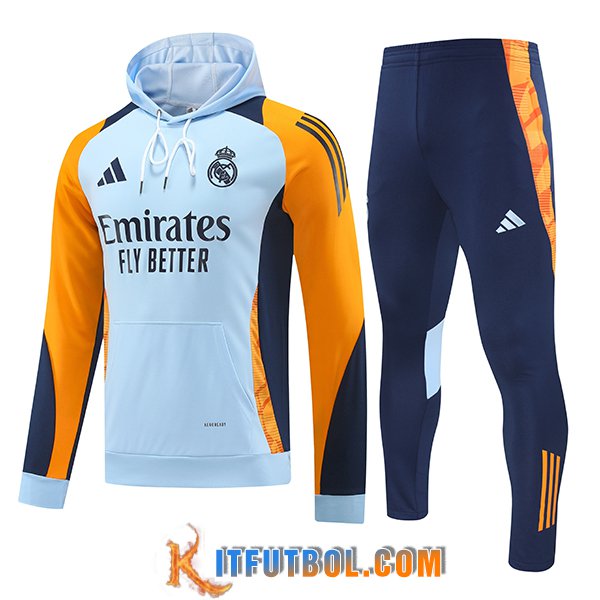 Chaqueta Con Capucha Chandal Rompevientos FC Barcelona Azul/Naranja 2024/2025