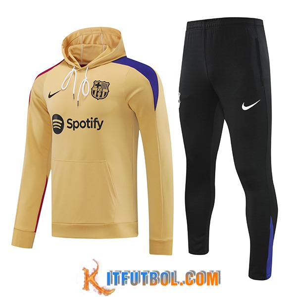 Chaqueta Con Capucha Chandal Rompevientos FC Barcelona Amarillo/Azul/Rojo 2024/2025 -02