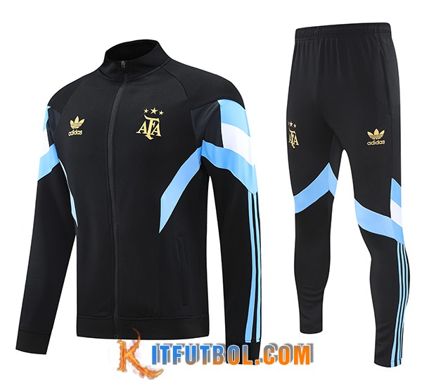 Chandal Equipos De Futbol Chaquetas Argentina Negro/Azul 2024/2025 -03
