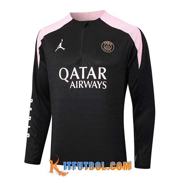 Sudadera De Entrenamiento PSG Negro/Rosa 2024/2025