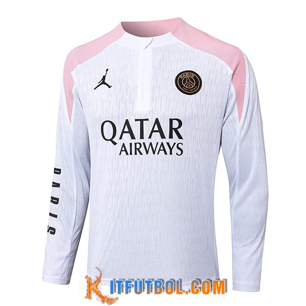 Sudadera De Entrenamiento PSG Blanco/Rosa 2024/2025