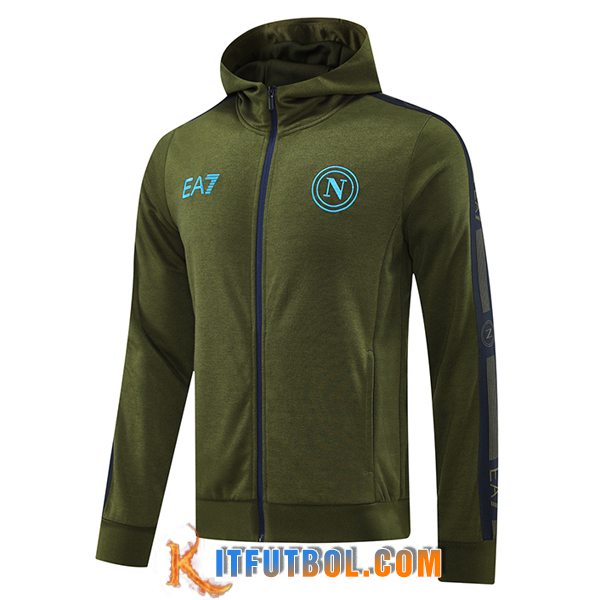 Chaqueta Con Capucha SSC Napoli Verde/Azul 2024/2025