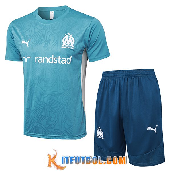 Camiseta Entrenamiento Marsella Azul/Blanco 2024/2025