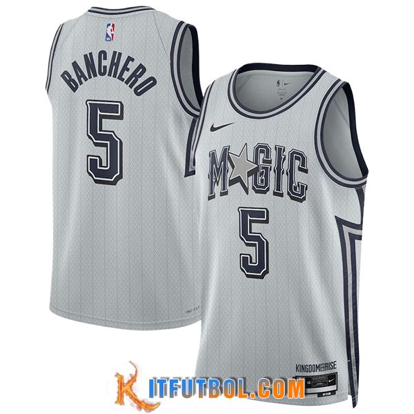 Camisetas Orlando Magic (BANCHERO #5) 2024/25 Blanco/Gris