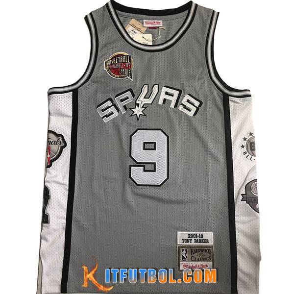 Camisetas San Antonio Spurs (PARKER #9) 2024/25 Gris/Blanco