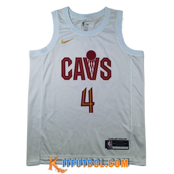 Camisetas Cleveland Cavaliers (MOBLEY #4) 2024/25 Blanco/Rojo