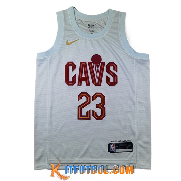 Camisetas Cleveland Cavaliers (JAMES #23) 2024/25 Blanco/Rojo -02